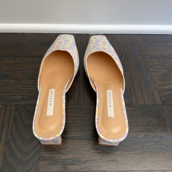 SQUARED TOE HEELED SANDALS, MULTI ANIMAL - Picture 7 of 9